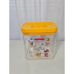 Disney Parks Mouse Ware Mickey & Friends Coffee Container Sealing lid EUC